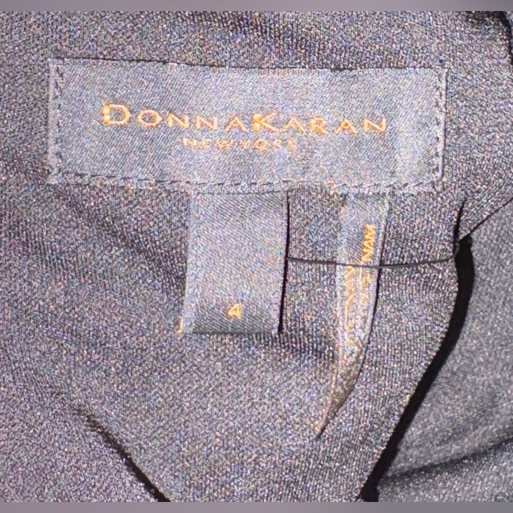 Donna Karan Black Ruched Midi Dress - Picture 11 of 12